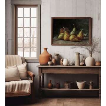 Farmhouse Still Life Canvas Art 24x36 Rustic Decor