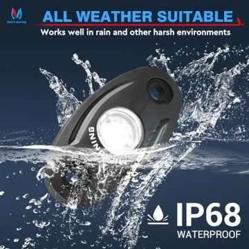 MICTUNING 4 Pods Pure White LED Rock Lights, Waterproof