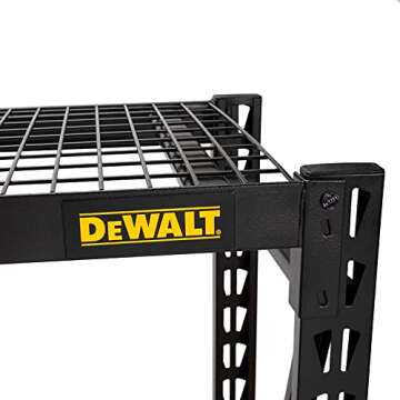 DEWALT 4-Foot Tall, 3 Shelf Steel Wire Deck Industrial Storage Rack, Adjustable for Custom Workshop/Garage Storage Solutions, Total Capacity: 4,500 lbs.