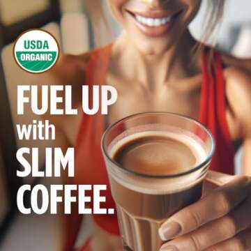 VitaCup Slim Organic Coffee Pods, Diet Support with Ginseng, Garcinia, B Vitamins, Bold Medium Dark ...