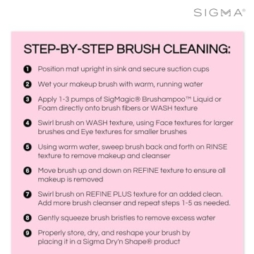 Sigma Beauty Makeup Cleaning Mat for Easy Brush Care