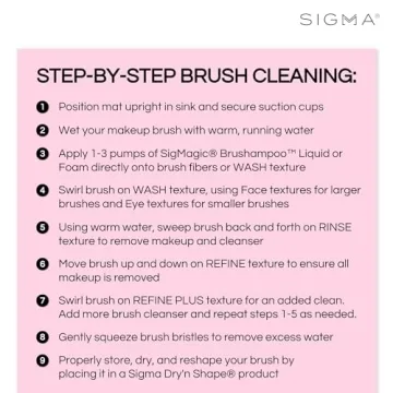 Sigma Beauty Makeup Cleaning Mat for Easy Brush Care