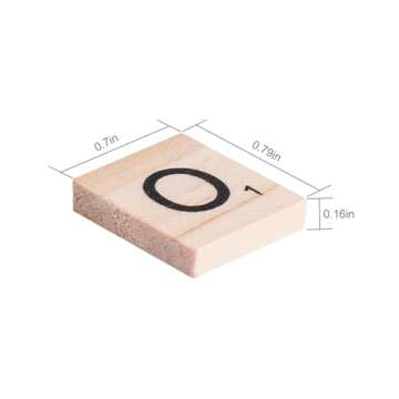 DSYJ Domino & Tile Games, Wood Letter Tiles, Scrabble Letters for Crafts - DIY Wood Gift Decoration - Scrabble Crossword Game Wood Color 400 Pcs