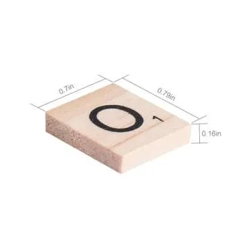 DSYJ Domino & Tile Games, Wood Letter Tiles, Scrabble Letters for Crafts - DIY Wood Gift Decoration - Scrabble Crossword Game Wood Color 400 Pcs