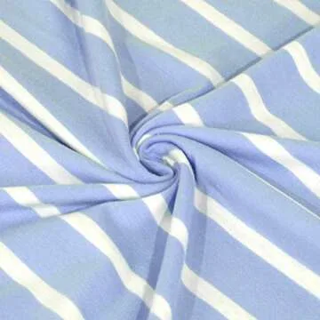 GORLYA Girl's Short Sleeve Floral Print Loose Casual Holiday Long Maxi Dress with Pockets 4-12 Years (6-7Years/Height:120cm, Blue Stripe)