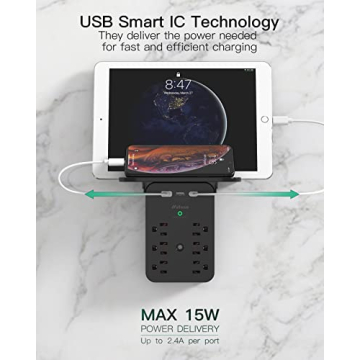 Surge Protector Outlet Extender with 6 AC Outlets