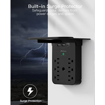 Surge Protector Outlet Extender with 6 AC Outlets