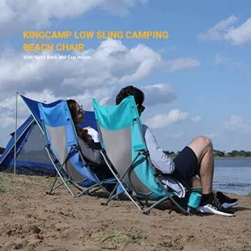 KingCamp Comfortable Low Sling Beach Chair for All