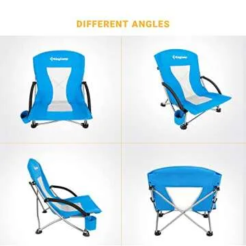 KingCamp Comfortable Low Sling Beach Chair for All