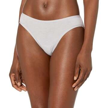 Amazon Essentials Women's Cotton Bikini Brief Underwear (Available in Plus Size), Pack of 6, Neutral...