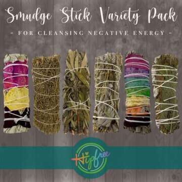 Sage Smudge Kit 6 Organic Smudge Sticks for Cleansing