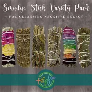 Sage Smudge Kit 6 Organic Smudge Sticks for Cleansing