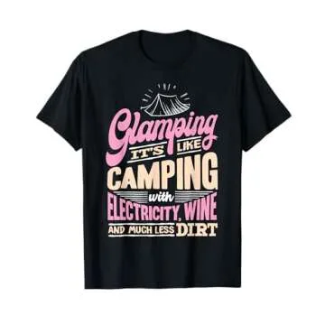 Glamping Women Funny Glamper T-Shirt for Outdoor Adventures