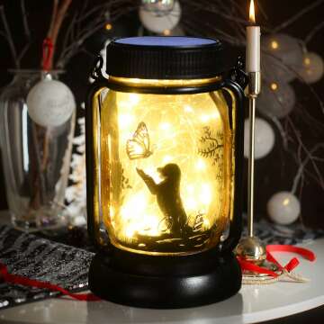 Kyoryuger Dog Solar Lanterns 3-in-1 Outdoor Decor for Dog Lovers