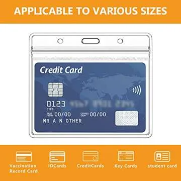 Vaccine Card Sleeve 4 ¼ x3 ½ Plastic Laminated Vinyl CDC Co-vids Vaccination Holder Cover, 3 ½ X4 ¼ Protector Sleeves with Waterproof Type Resealable Zip for Cov-id 19 Exemption Medicare Record, 5 Pcs