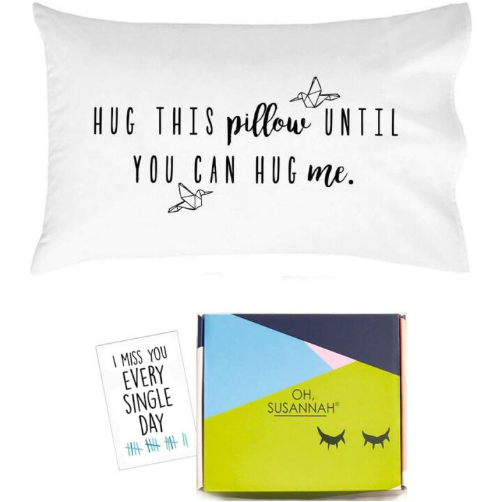 Hug This Pillow Long Distance Gift with Card