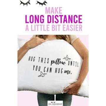 Hug This Pillow Long Distance Gift with Card