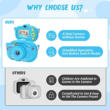 ENGUNS 32MP HD Kids Camera Durable Shockproof Toddler Gift