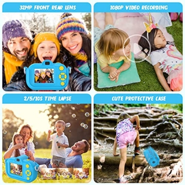 ENGUNS 32MP HD Kids Camera Durable Shockproof Toddler Gift