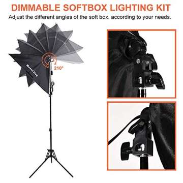Professional MOUNTDOG Softbox Lighting Kit for Photography