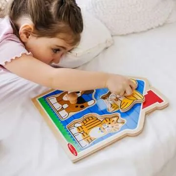 Melissa & Doug Pets Jumbo Peg Puzzle for Toddlers