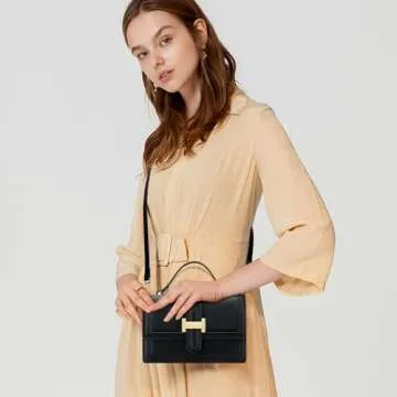 KKXIU Black Designer Crossbody Bag for Stylish Women