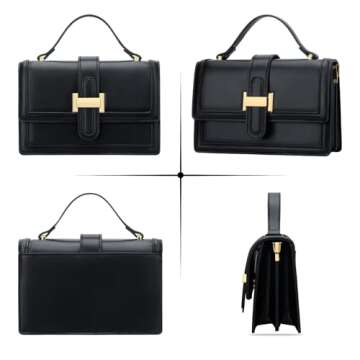 KKXIU Black Designer Crossbody Bag for Stylish Women