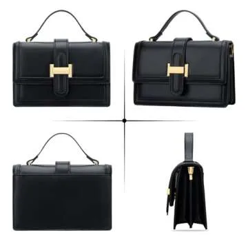 KKXIU Black Designer Crossbody Bag for Stylish Women