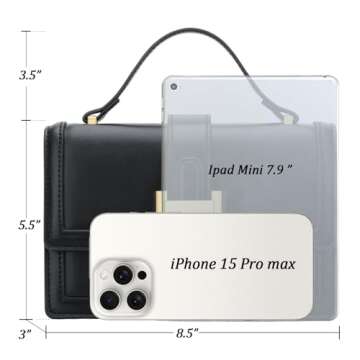 KKXIU Black Designer Crossbody Bag for Stylish Women