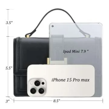 KKXIU Black Designer Crossbody Bag for Stylish Women