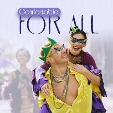 Funny Mardi Gras Masks and Necklaces for Parties