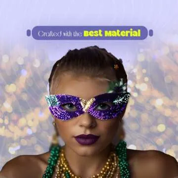 Funny Mardi Gras Masks and Necklaces for Parties