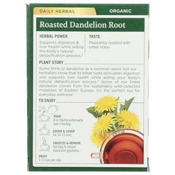 Organic Roasted Dandelion Root Tea for Liver Health