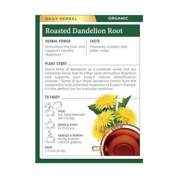 Organic Roasted Dandelion Root Tea for Liver Health