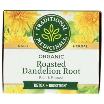 Organic Roasted Dandelion Root Tea for Liver Health