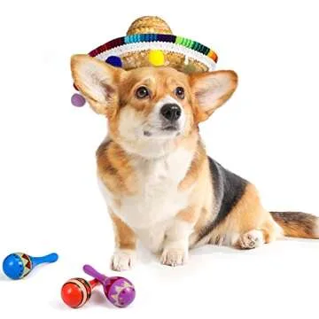Festive Honoson Wooden Maracas & Sombrero Set for Parties