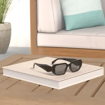 Haqptul Trendy Rectangle Sunglasses UV400 Fashionable Shades