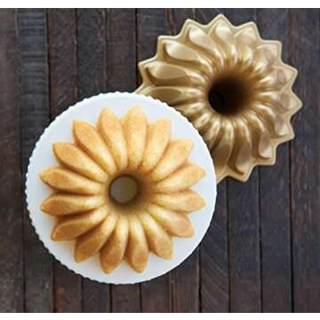 Nordic Ware Lotus Bundt Pan Gold for Excellent Baking