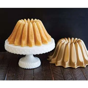 Nordic Ware Lotus Bundt Pan Gold for Excellent Baking