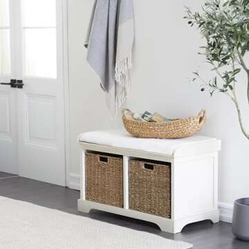Deco 79 Traditional Wood Storage Bench - Elegant and Functional