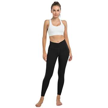 YOUNGCHARM 4 Pack Leggings - High Waist with Pockets