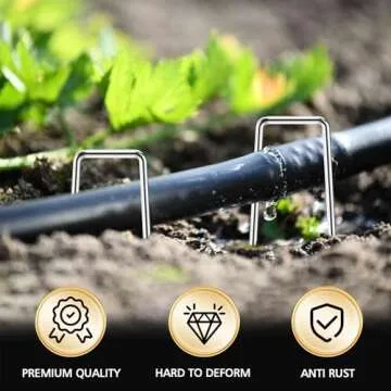 HOOPLE 100 Pack Heavy-Duty Landscape Staples for All Outdoors