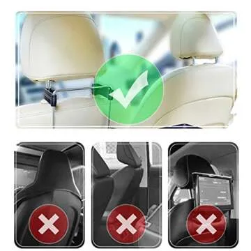 Xergur 2 in 1 Car Steering Wheel Tray/Back Seat Headrest Tray for Eating Food Drink and Writing Laptop Work, Black Car Desk