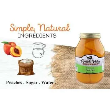 Amish Valley Old Fashioned Canned Peaches - 32 oz Jar