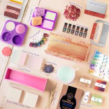 CraftZee Large Deluxe Soap Making Kit - All-in-One Supplies for Homemade Soaps
