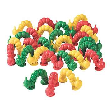 Fun Express Mini World of Eric Carle Caterpillar Counters Set - Colorful Educational Toy for Countin...