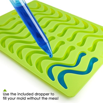 Gummy Worm Silicone Molds with 3 Droppers - SENHAI