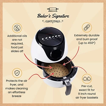 9" Round Parchment Liners for Air Fryers & Steamers