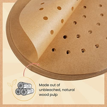 9" Round Parchment Liners for Air Fryers & Steamers