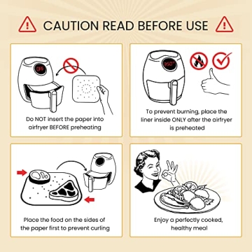 9" Round Parchment Liners for Air Fryers & Steamers